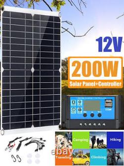 200 Watt Solar Panel Kit 100a Chargeur De Batterie Avec Contrôleur +6000w 220v Onduleur