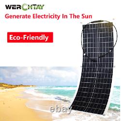 200 Watts Solar Panel Kit 100a 12v Chargeur De Batterie Avec Contrôleur Caravan Boat