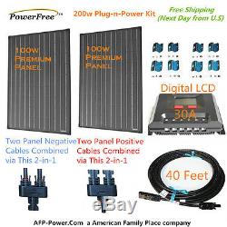 200w 200 Watt 2 100w Panneau Solaire Plug-n-power Espace Flex Kit Pour Batterie 12v
