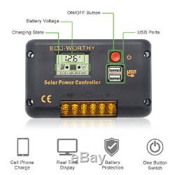 200w 240w Watt 12volt 2-120w Panneau Solaire Kit De Charge De Batterie Pour Rv Remorques Accueil
