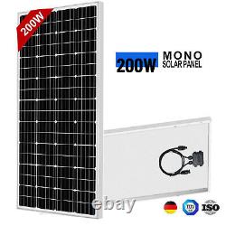200w Mono Solar Panel 12v Caravan Home Off Gird Batterie Chargeur Puissance 200 Watt