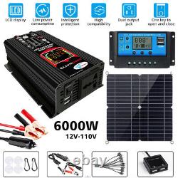200w Solar Panel Kit 100a 12v Chargeur De Batterie Avec Contrôleur Et Onduleur 600 Watts