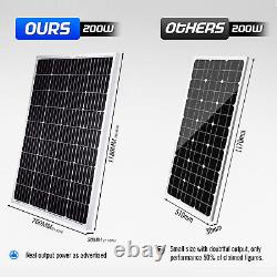 200w Watts Mono Solar Panel 12 Volts Chargeur De Cellules Solaires Monocristallines Pour Rv