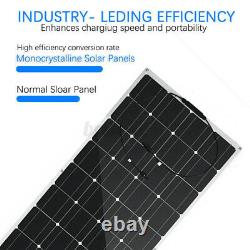 200w Watts Solar Panel Cell 18v Flexible Module Kit Waterproof For Rv/car/boat