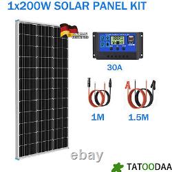 200watt Mono Solar Panel Kits 12v Power Rv Home Contrôleur De Charge De Batterie Marine