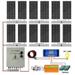 2kw 2400w Watt Off Grid Complete Solar Panel System For Home Rv Shed Marine