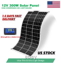 300 Watts Solar Panel Kit 60a 12v Chargeur De Batterie Avec Contrôleur Caravan Boat