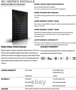 330 Watt Panasonic Solar Panels Pallet Of 15 Sc330 Power 4.9 Kw- 96 Cells
