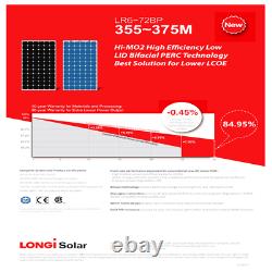 360 Watt Longi Panneaux Solaires-lr6-72bp-360m Palette De 26-total Power 9.36 Kw