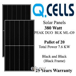 380 Watt Q Cell Panneaux Solaires Q Cells Q. Palette Peak Duo Blk Ml-g9 De 20