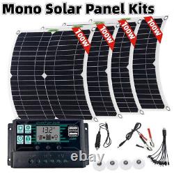 400 Watts Mono Solar Panel Kit 100a 12v Batterie Chargeur Contrôleur Caravan Boat