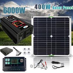 6000w Watts Solar Panel Kit 100a 12v Chargeur De Batterie Avec Contrôleur Caravan Boat