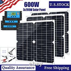 600w Watts Solar Panel Kit 100a 12v Chargeur De Batterie Avec Contrôleur Caravan Boat