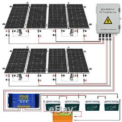 8-200w 1600w Watt 24 Volt Système Complet Panneau Solaire Pour Jardin Ferme