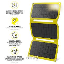Chargeur De Panneaux Solaires Monocristallins Etfe Pliable De 25 Watt & 2x 10k Mah Batteries
