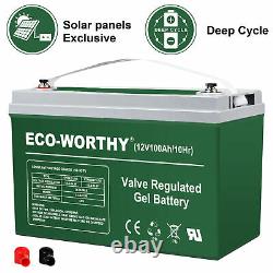 Eco 400w Watt 24v Solar Panel Kit 200ah Batterie Pour Remorque À Domicile Rv Bateau