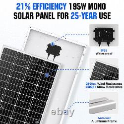 Eco-worthy 100w 800w Watt Solar Panel Kit Off Grille Avec Li-batterie Et Onduleur