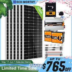 Eco-worthy 1200 Watt Solar Panel Kit Complet Générateur D'énergie Solaire Avec Batterie