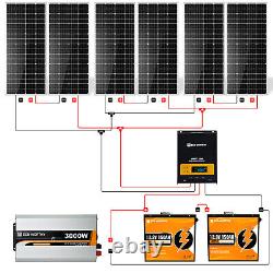 Eco-worthy 1200 Watt Solar Panel Kit Complet Générateur D'énergie Solaire Avec Batterie