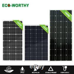 Eco-worthy 200w 120w 100w 100 Watt Monocristallin Panneau Solaire 12v Rv Marine