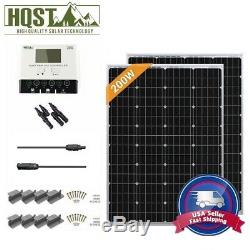 Hqst 200 Watt 12v Mono Panneau Solaire Starter Kit Chargeur De Batterie Rv Accueil Hors Réseau