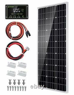 Kit De Panneaux Solaires 100 Watt 12 Volt Système De Grille Externe Monocristalline Pour Les Maisons Rv Bo