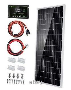 Kit De Panneaux Solaires 100 Watt 12 Volt Système De Grille Externe Monocristalline Pour Les Maisons Rv