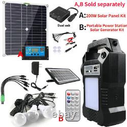 Kit De Panneaux Solaires De 200 Watts Chargeur De Batterie 100a 12v Avec Contrôleur Ou Centrale Électrique