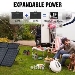 Kit De Panneaux Solaires Pliables 120w Portable Emergency Power For Camping Rv Generator