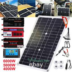 Kit complet de panneaux solaires de 6000W Watts Générateur d'énergie solaire 100A, système de réseau 110V