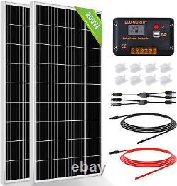 Kit de panneau solaire 200 Watts 12 Volt/24 Volt avec haute efficacité Monocristallin