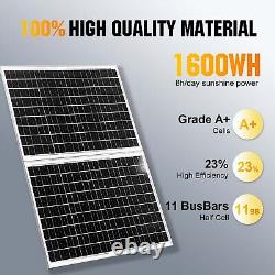 Kit de panneau solaire 400 Watts 12 Volts avec raccord, module solaire monocristallin à conception nouvelle