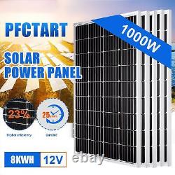 Kit de panneau solaire Premium de 1000 watts pour système 12 volts pour maison, camping-car, jardin hors réseau