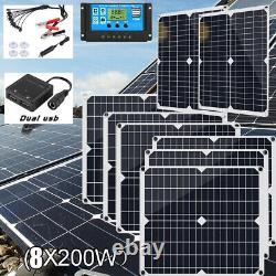 Kit de panneau solaire de 1600 watts 100A 12V chargeur de batterie avec contrôleur pour caravane bateau