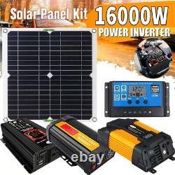 Kit de panneau solaire de 16000W Watts avec chargeur de batterie 100A 12V et contrôleur pour caravane bateau