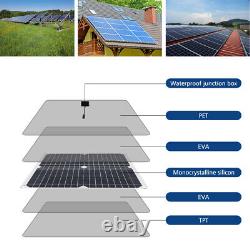 Kit de panneau solaire de 200 watts avec onduleur, module de charge de batterie pour caravane, bateau, camping-car et réseau électrique.