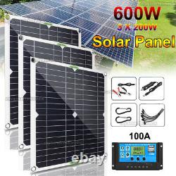 Kit de panneau solaire de 800 Watts avec chargeur de batterie de 100A et contrôleur pour caravane et bateau.