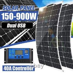 Kit de panneau solaire mono 900W avec contrôleur de charge de batterie PWM 40A pour système de réseau