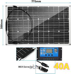 Kit de panneau solaire mono 900W avec contrôleur de charge de batterie PWM 40A pour système de réseau