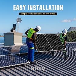Kit de panneau solaire mono de 200 Watts avec haute efficacité pour RV Bateau Maison Hors-Réseau