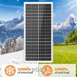 Kit de panneau solaire monocristallin 100W Watt 12V haute efficacité pour maison hors réseau et camping-car