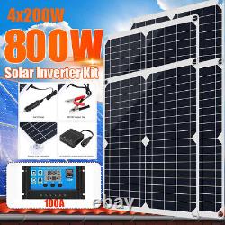 Kit de panneaux solaires de 1000 watts Monocristallin avec chargeur et contrôleur pour caravane et bateau