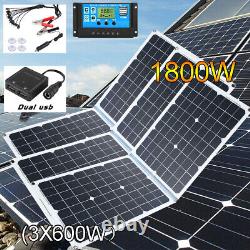 Kit de panneaux solaires de 1800 watts avec chargeur de batterie 100A 12V et contrôleur pour caravane et bateau