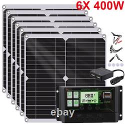 Kit de panneaux solaires de 2400 watts, chargeur de batterie 100A 12V avec contrôleur pour caravane, bateau et camping-car.
