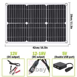 Kit de panneaux solaires de 2400 watts, chargeur de batterie 12V, contrôleur de 100A pour camping-car, maison hors réseau.