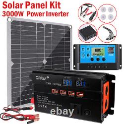 Kit de panneaux solaires de 4000 watts avec chargeur de batterie 100A 12V et contrôleur pour caravane et bateau.