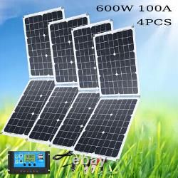 Kit de panneaux solaires de 600W 3000W Watts, chargeur de batterie monocristallin pour caravane, camping-car et bateau