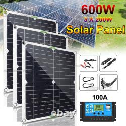 Kit de panneaux solaires de 800W avec chargeur de batterie de 100A et contrôleur pour caravane et bateau de 12V