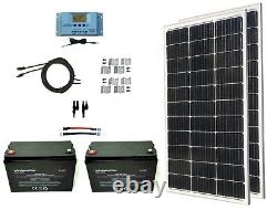 Kit de panneaux solaires monocristallins WindyNation de 200 watts pour camping-car, bateau hors réseau.