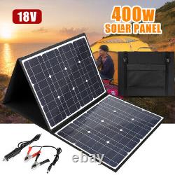 Kit de panneaux solaires pliables de 400 watts, station d'alimentation et chargeur de batterie pour camping-car et caravane.
